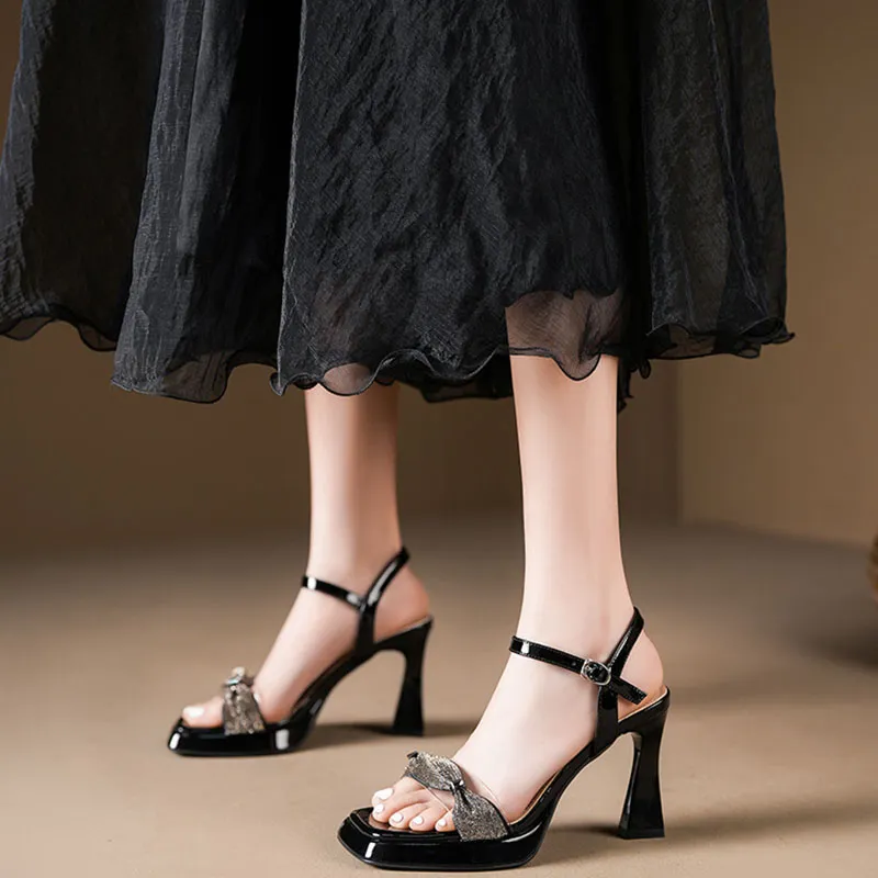 Than Than Me Chunky Heel High Heels Women's-3