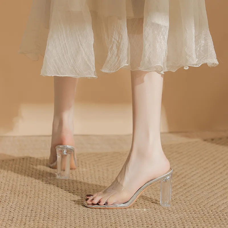 Than Than Me Rubber Sole Slip Resistant Slide Slippers Women's Silver-3