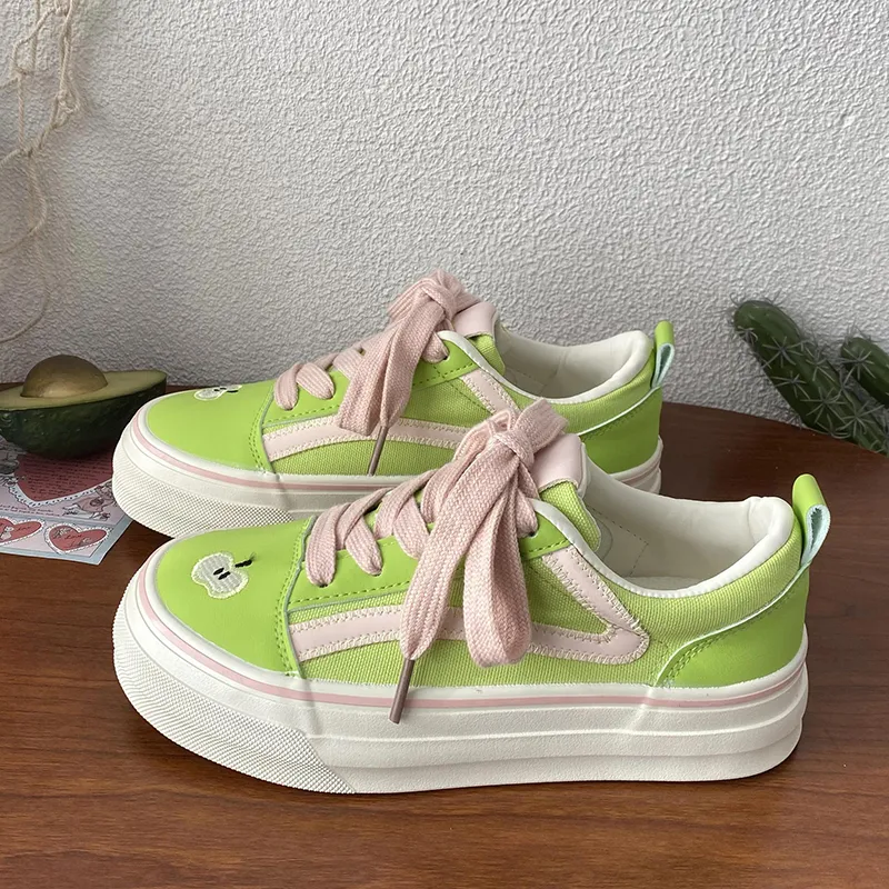 Than Than Me Slip Resistant Low Top Skateboard Shoes Women's-16