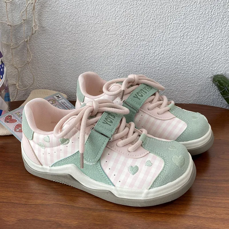 Than Than Me Slip Resistant Low Top Skateboard Shoes Women's-7