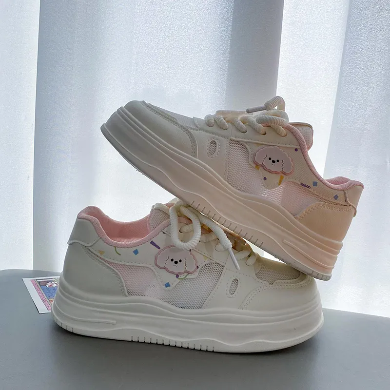Than Than Me Slip Resistant Height Increasing Low Top Skateboard Shoes Women's-3