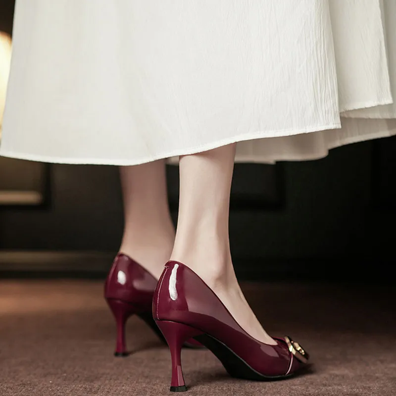 Than Than Me Slim Heel High Heels Women's-6