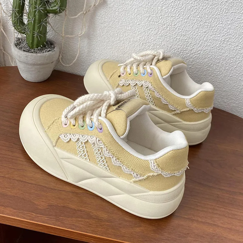 Than Than Me Non-slip Lightweight Low-Top Skateboard Shoes Women's-2