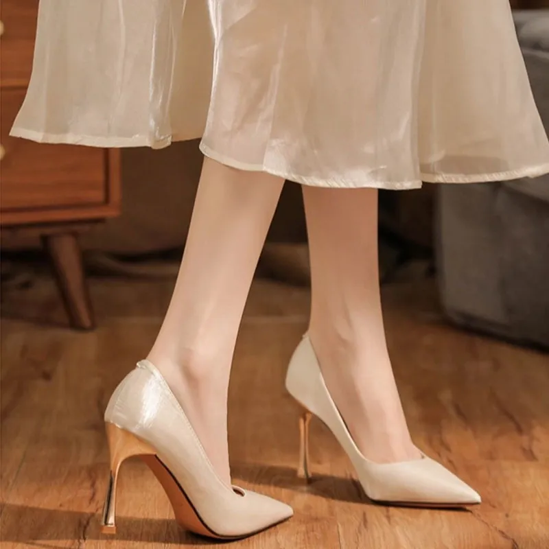 Than Than Me Slim Heel High Heels Women's-7