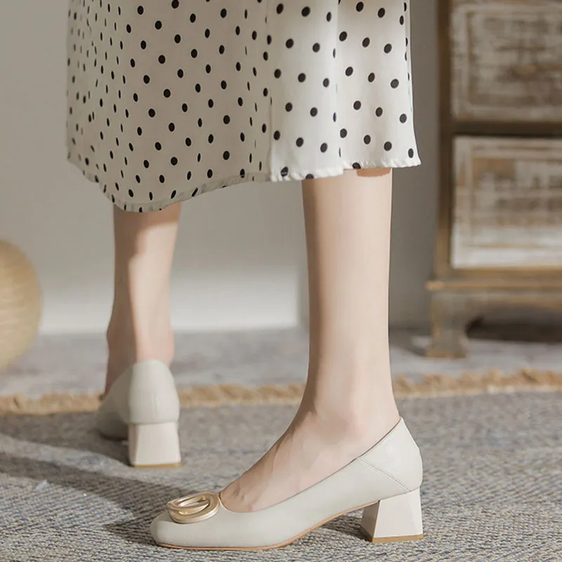 Than Than Me Casual Single Shoes Women's Ecru-3