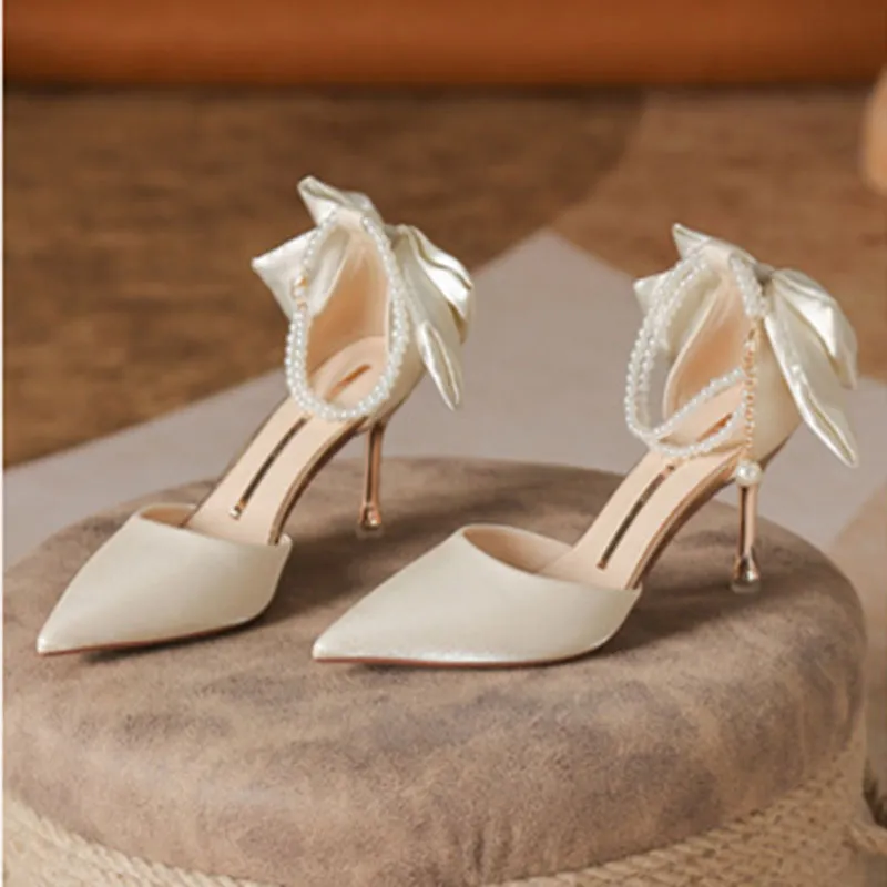 Than Than Me Slim Heel High Heels Women's-10