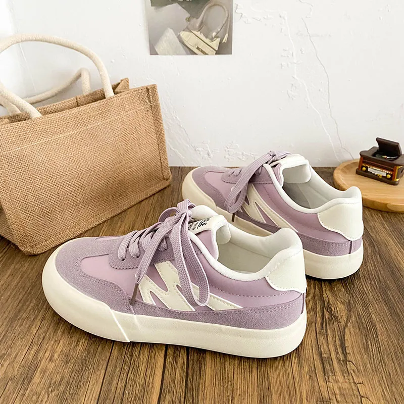 Than Than Me Skateboard Shoes Women's Purple-4
