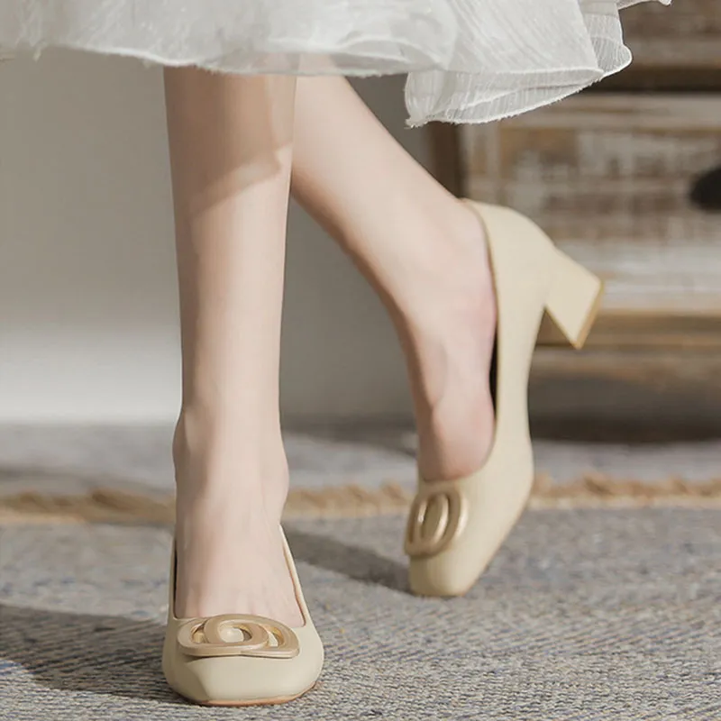 Than Than Me Casual Single Shoes Women's Apricot-1
