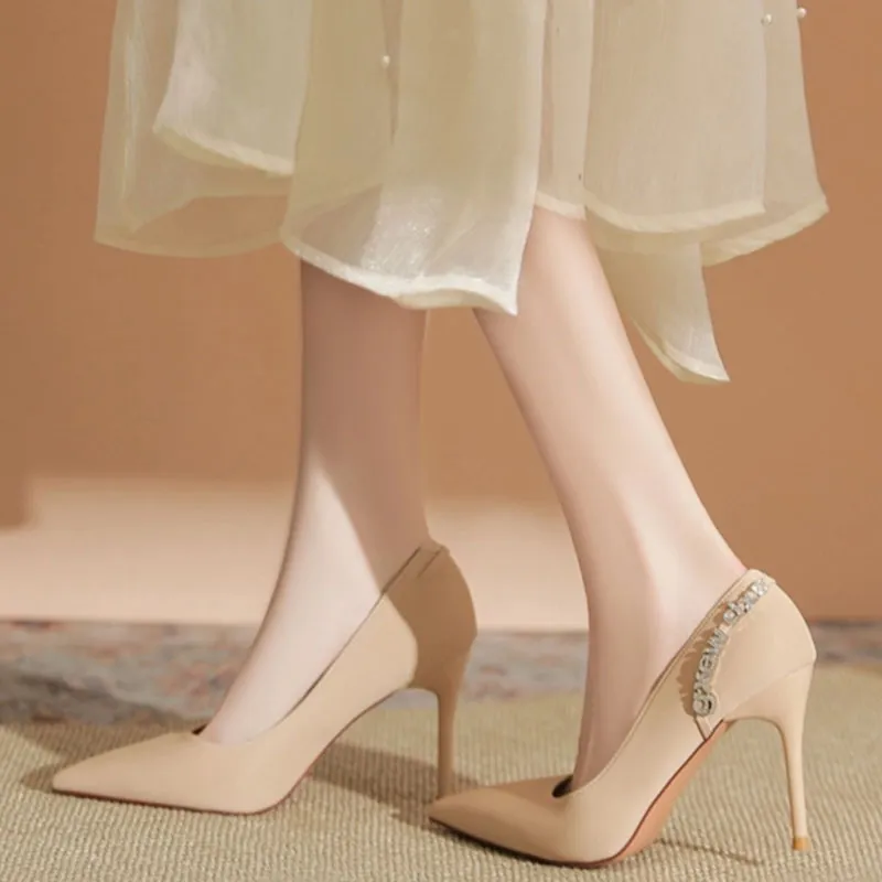 Than Than Me Slim Heel High Heels Women's-11