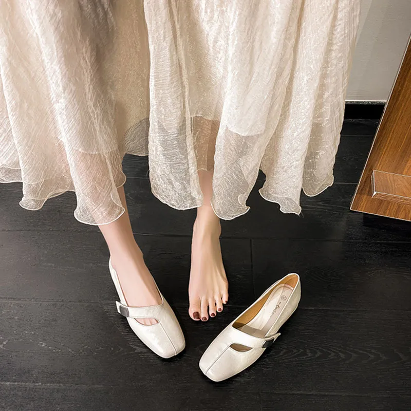 Than Than Me Casual Single Shoes Women's Apricot-2