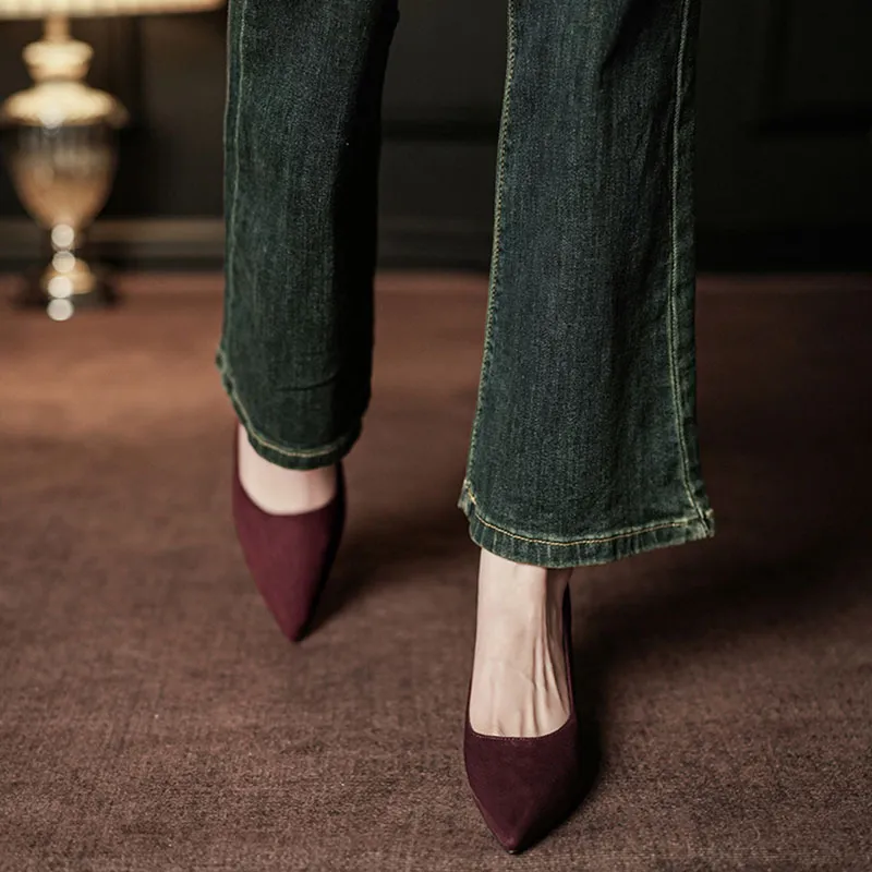 Than Than Me Chunky Heel High Heels Women's-9