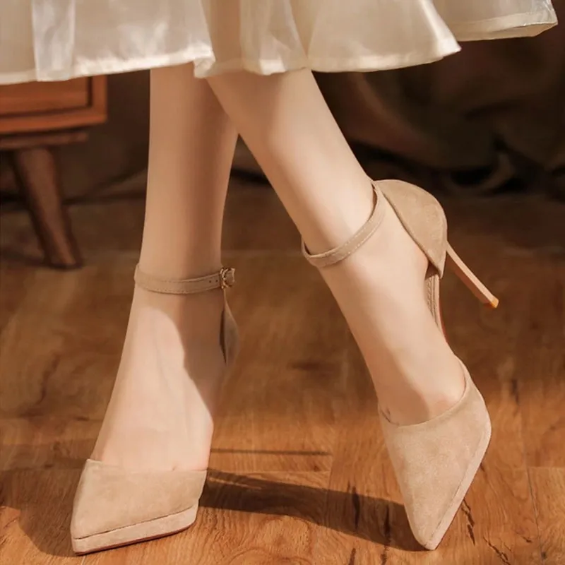 Than Than Me Slim Heel High Heels Women's-8