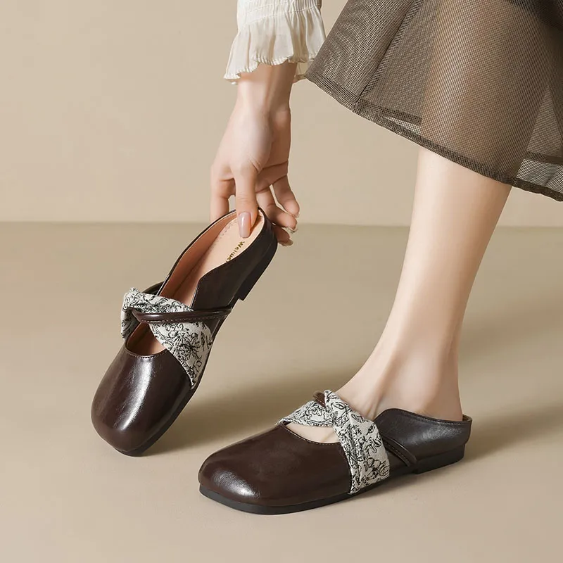 Than Than Me Rubber Sole Slip Resistant Wrap toe Slippers Women's-3