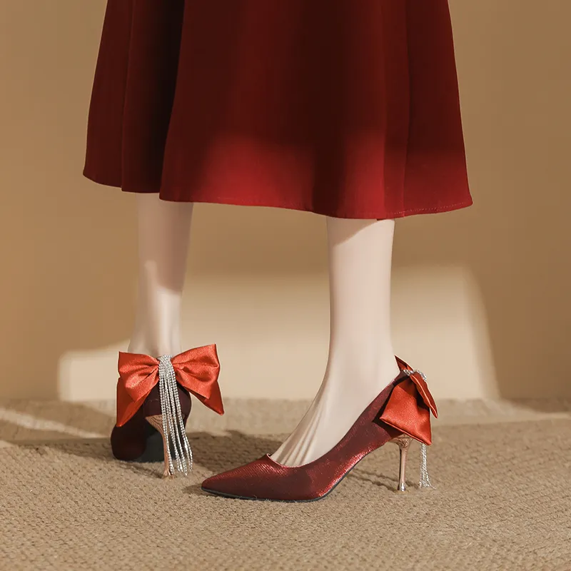 Than Than Me Slim Heel High Heels Women's-9