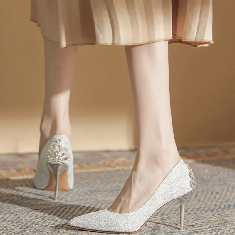 Than Than Me Slim Heel High Heels Women's-6