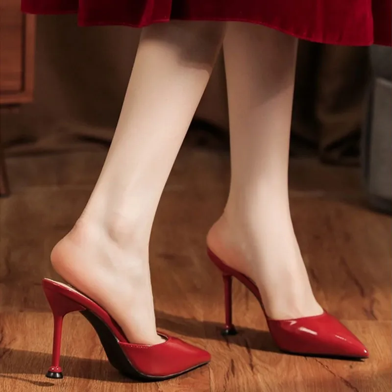 Than Than Me Slim Heel High Heels Women's-10