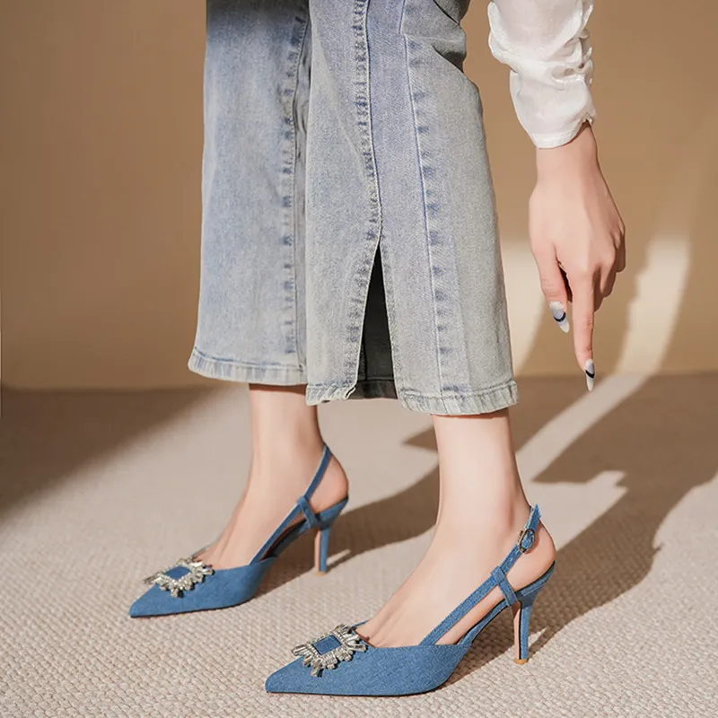 Than Than Me Slim Heel High Heels Women's-5