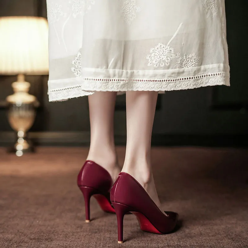Than Than Me Slim Heel High Heels Women's-15