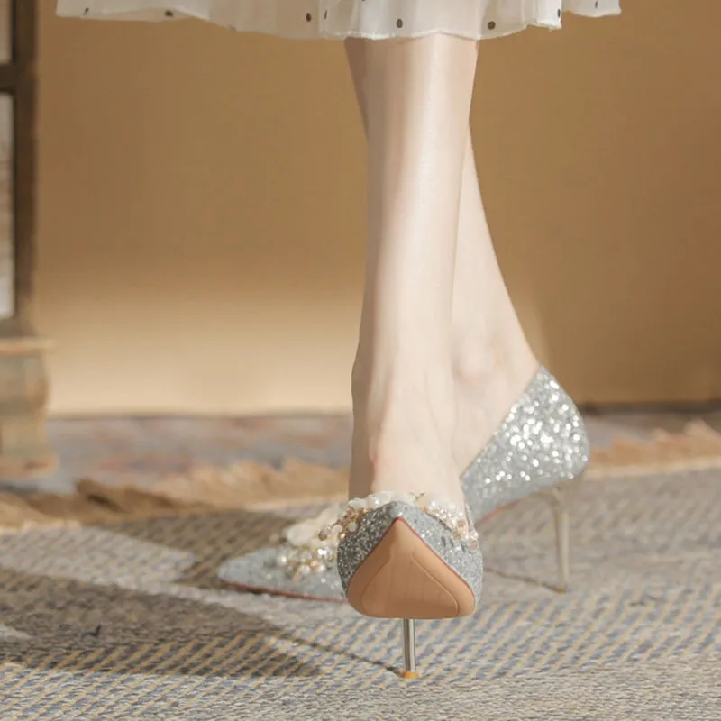 Than Than Me Slim Heel High Heels Women's-3