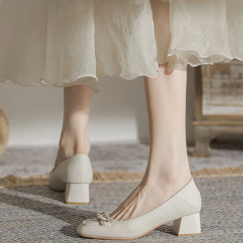 Than Than Me Casual Single Shoes Women's Apricot-2