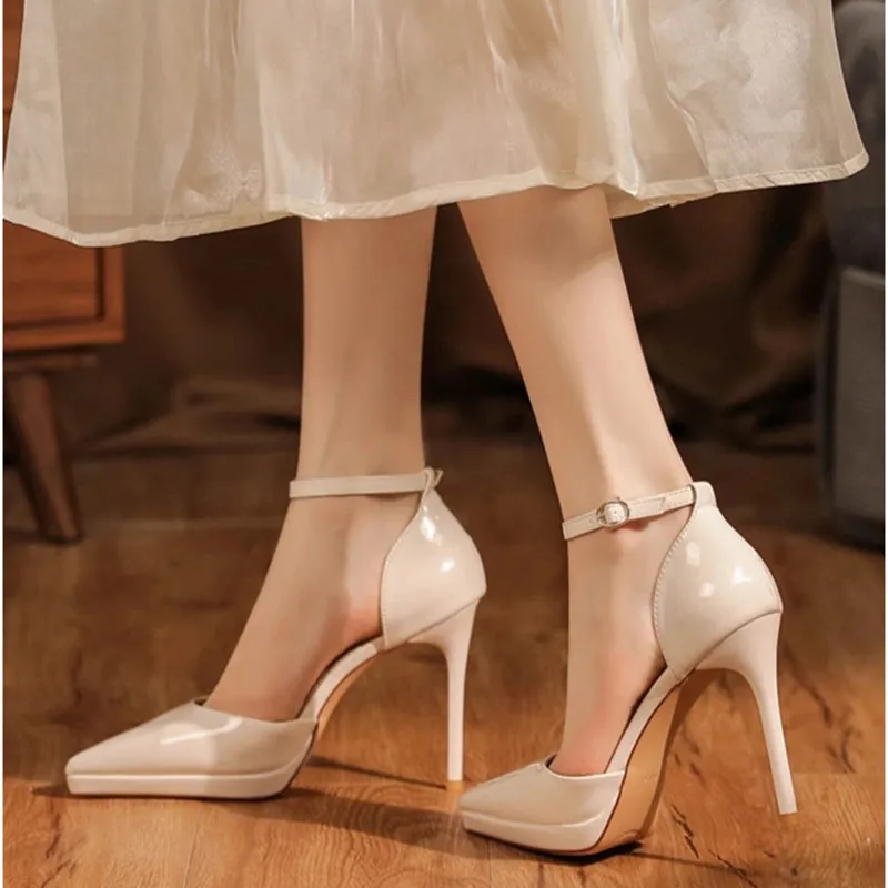 Than Than Me Slim Heel High Heels Women's-14