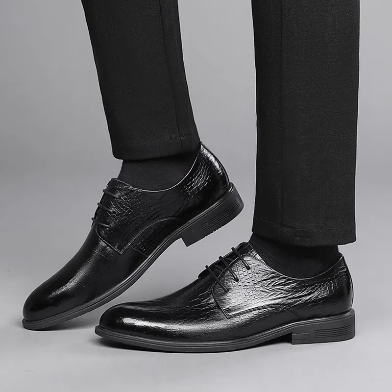 AOKANG Dress Shoes Men Low Top None-5