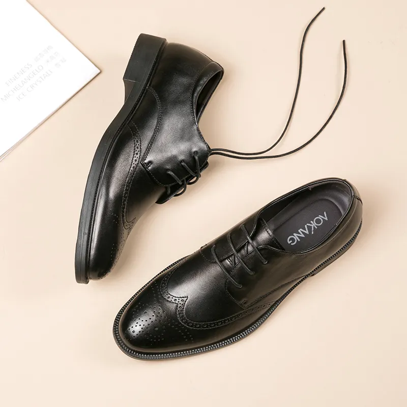 AOKANG Dress Shoes Men Low Top None-1