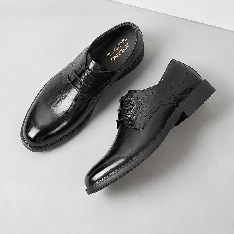 AOKANG Dress Shoes Men Low Top None-1
