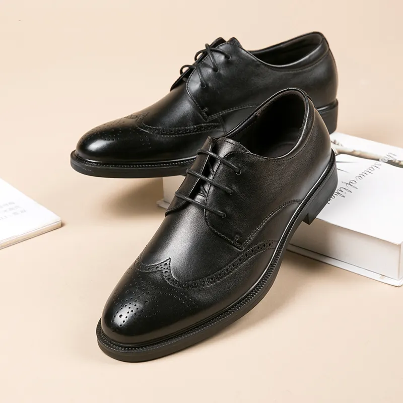 AOKANG Dress Shoes Men Low Top None-2