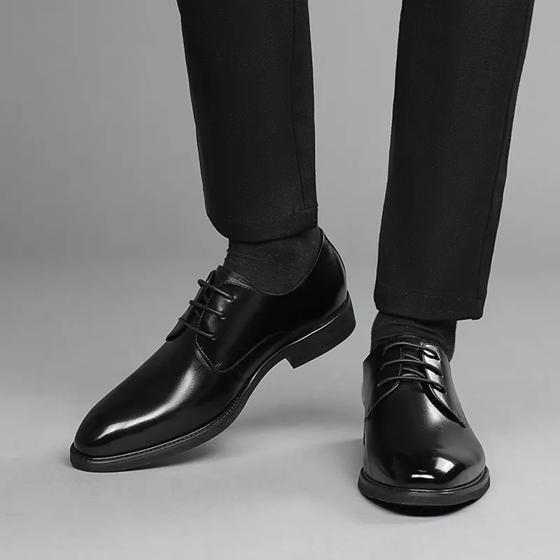 AOKANG Dress Shoes Men Low Top None-2