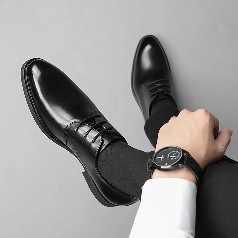 AOKANG Dress Shoes Men Low Top None-1