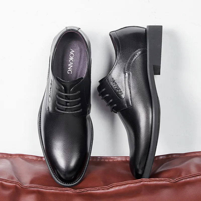 AOKANG Dress Shoes Men Low Top-5