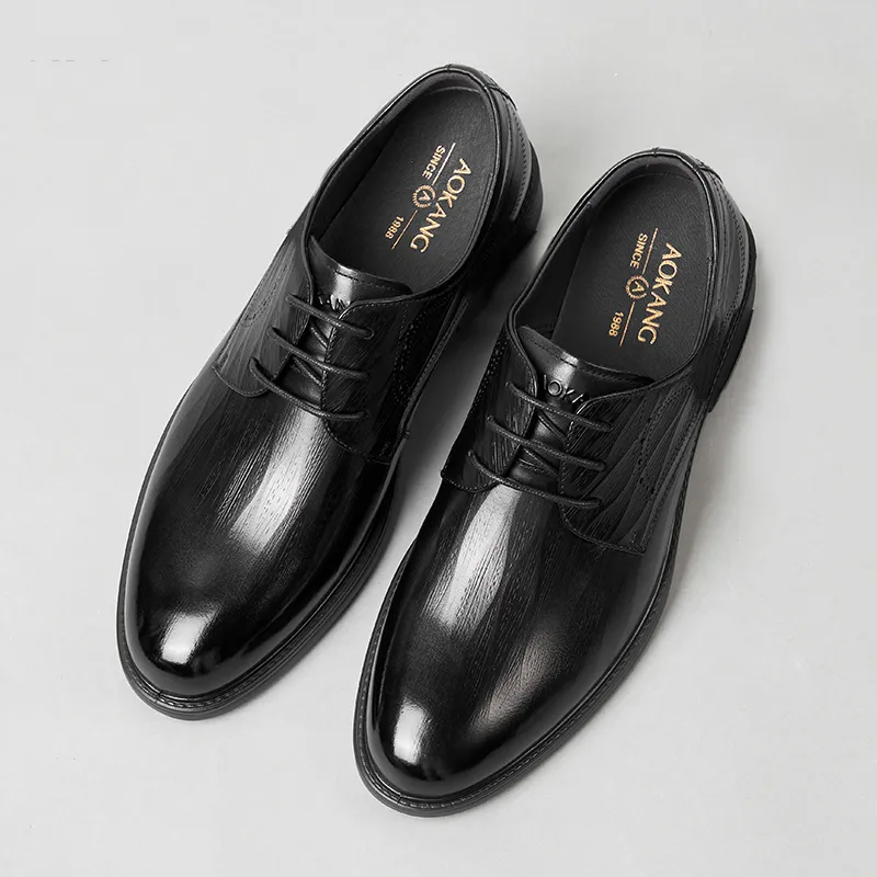 AOKANG Dress Shoes Men Low Top None-3