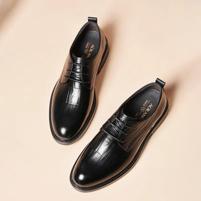 AOKANG Dress Shoes Men Low Top-2