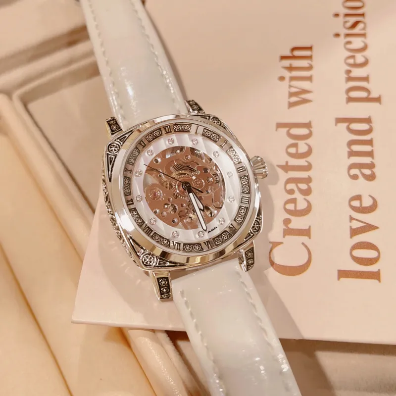 ABA Automatic Mechanical Movement Watch Unisex White Dial-6