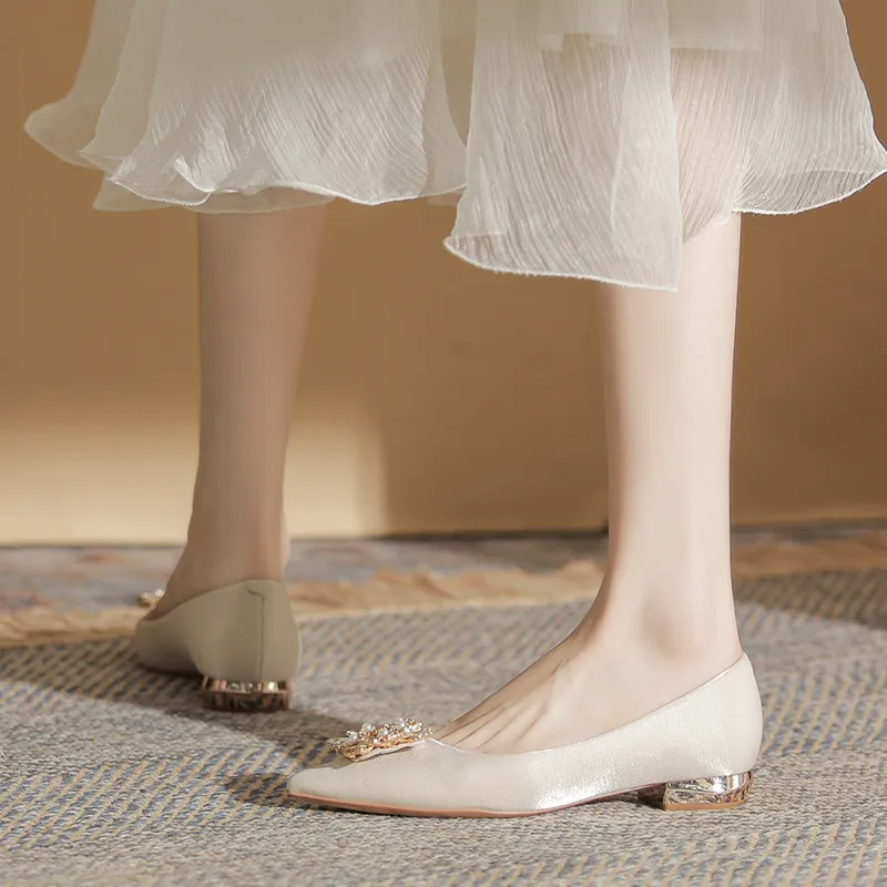 TATAYA Casual Single Shoes 2.5cm Women's Apricot-3