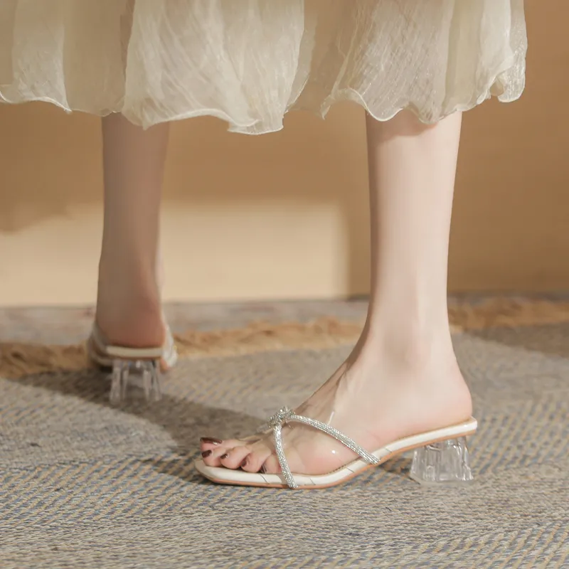 TATAYA Rhinestone Abrasion Resistant Slide Slippers Women's-3