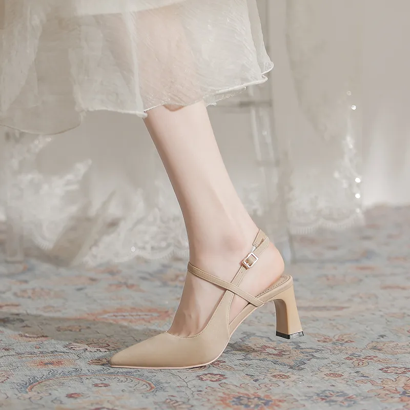 TATAYA Chunky Heel High Heels 7cm Women's-10