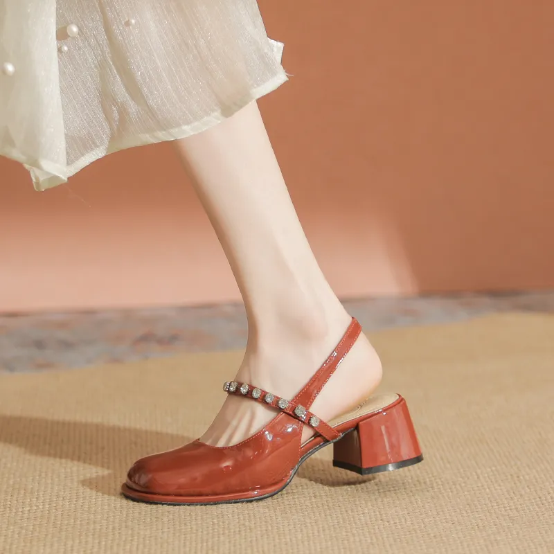TATAYA Chunky Heel High Heels 5cm Women's-12