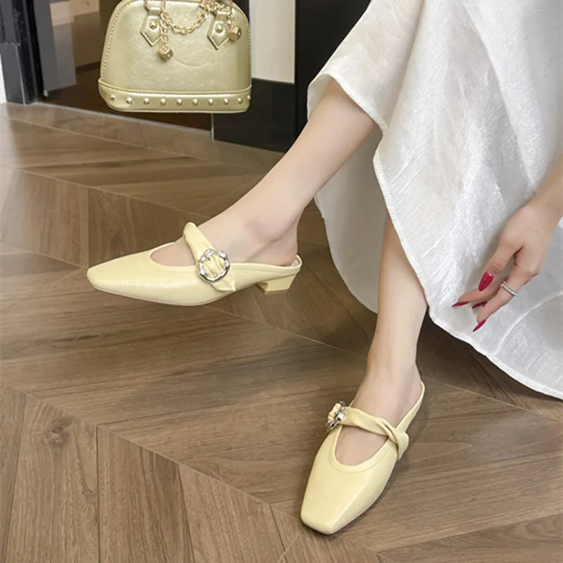 TATAYA Rubber Sole Abrasion Resistant Closed Toe Slippers Women's-7