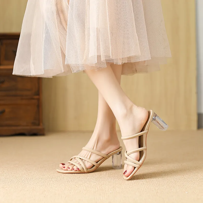 TATAYA Rubber Sole Abrasion Resistant Slide Slippers Women's-11