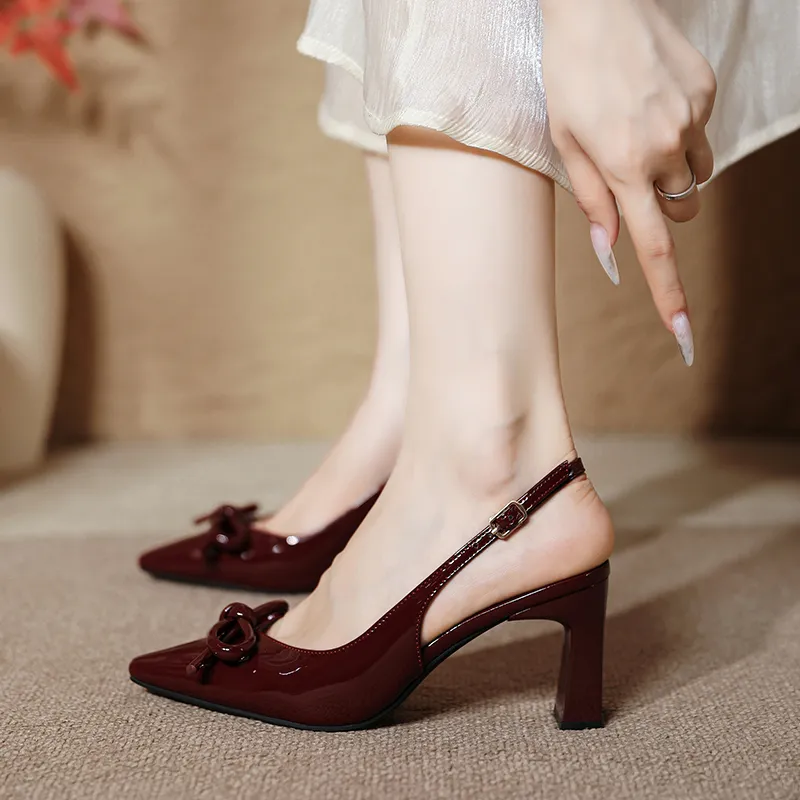 TATAYA Chunky Heel High Heels 8cm Women's-15