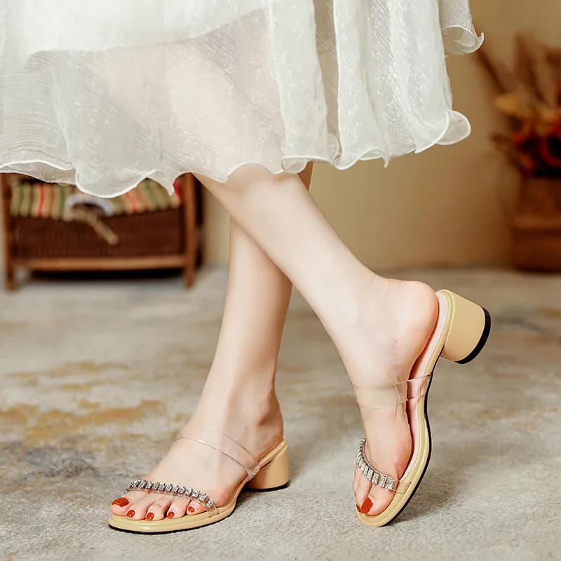TATAYA Rubber Sole Abrasion Resistant Slide Slippers Women's-12