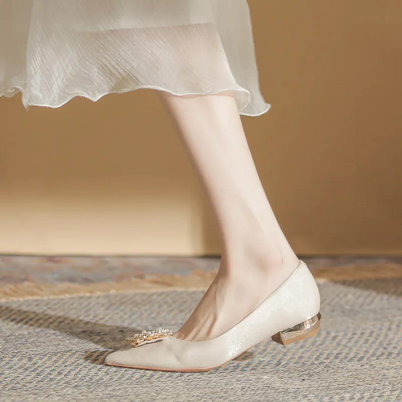 TATAYA Casual Single Shoes 2.5cm Women's Apricot-5