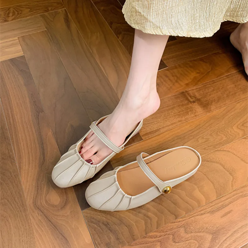 TATAYA Rubber Sole Abrasion Resistant Closed Toe Slippers Women's-7