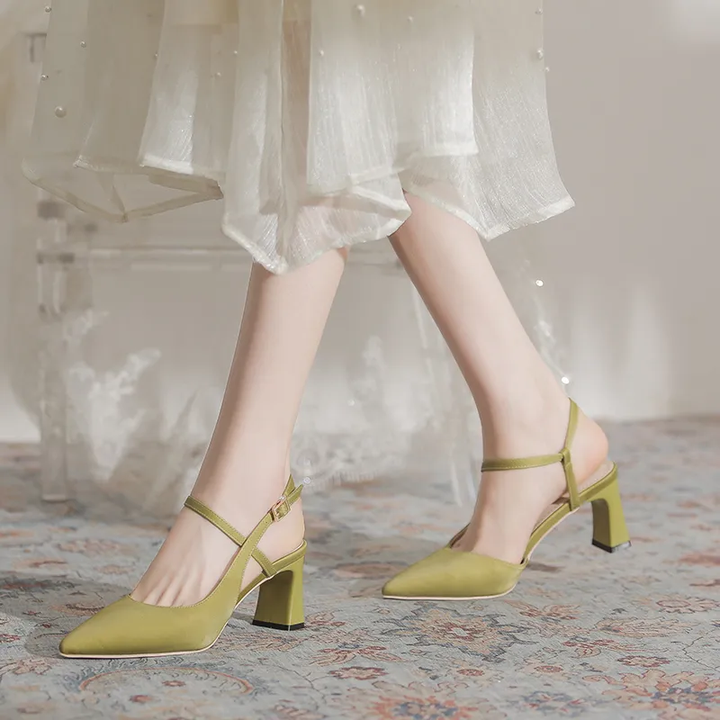TATAYA Chunky Heel High Heels 7cm Women's-14