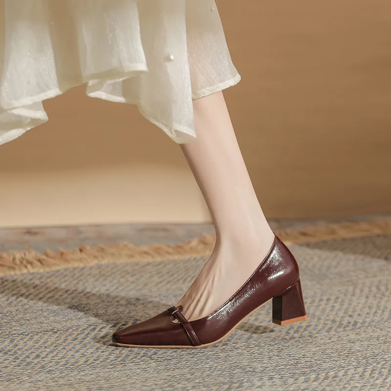 TATAYA Chunky Heel High Heels 5cm Women's-11