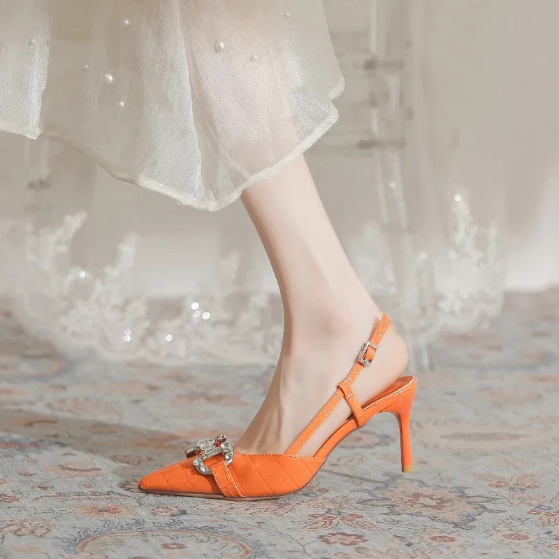 TATAYA High Heels Women's White, Orange-17