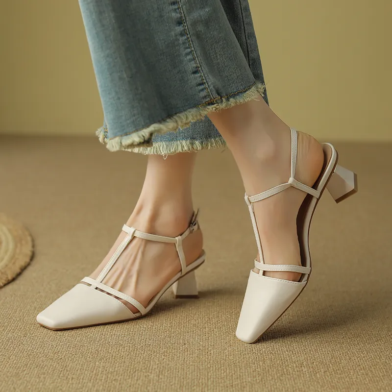 TATAYA Chunky Heel High Heels 5cm Women's-6