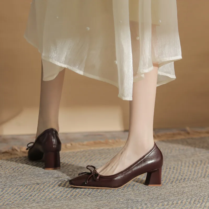 TATAYA Chunky Heel High Heels 5cm Women's-16